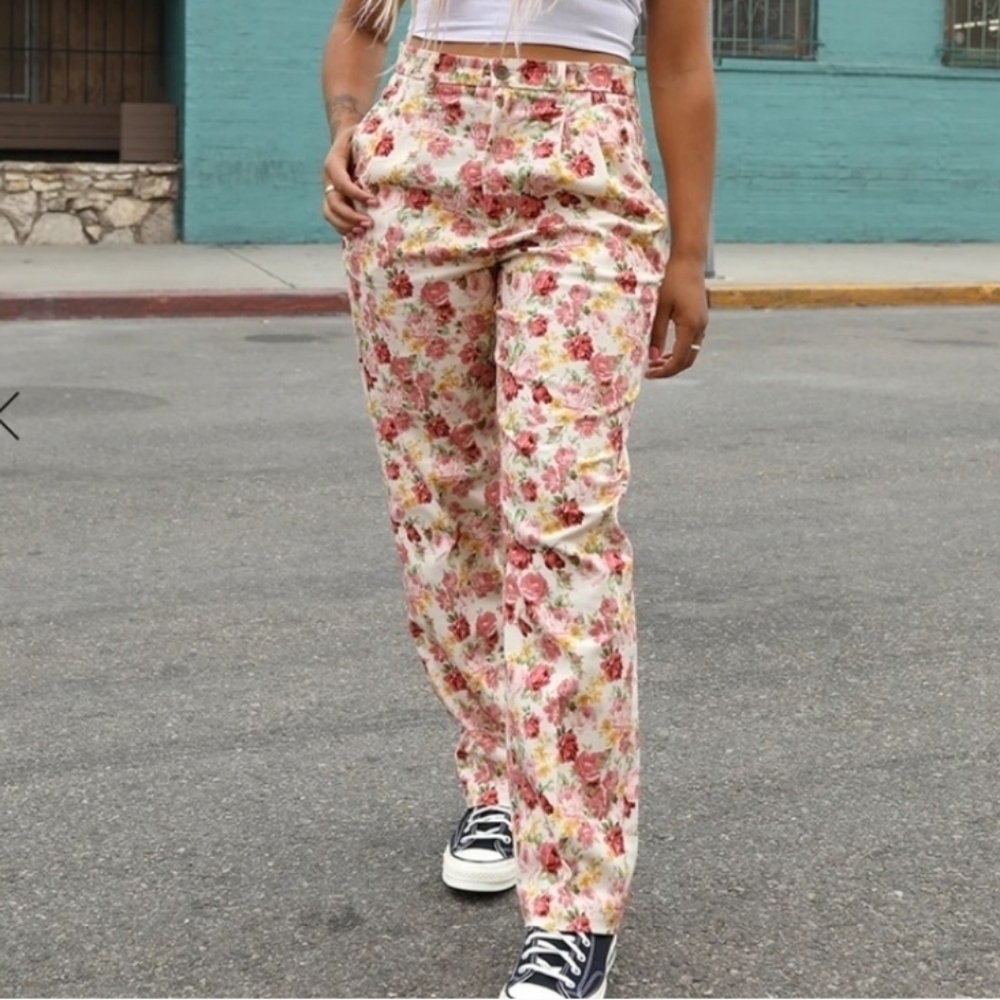 Teddy Fresh Double Pleat Trousers Floral Size 24​​​​​​​